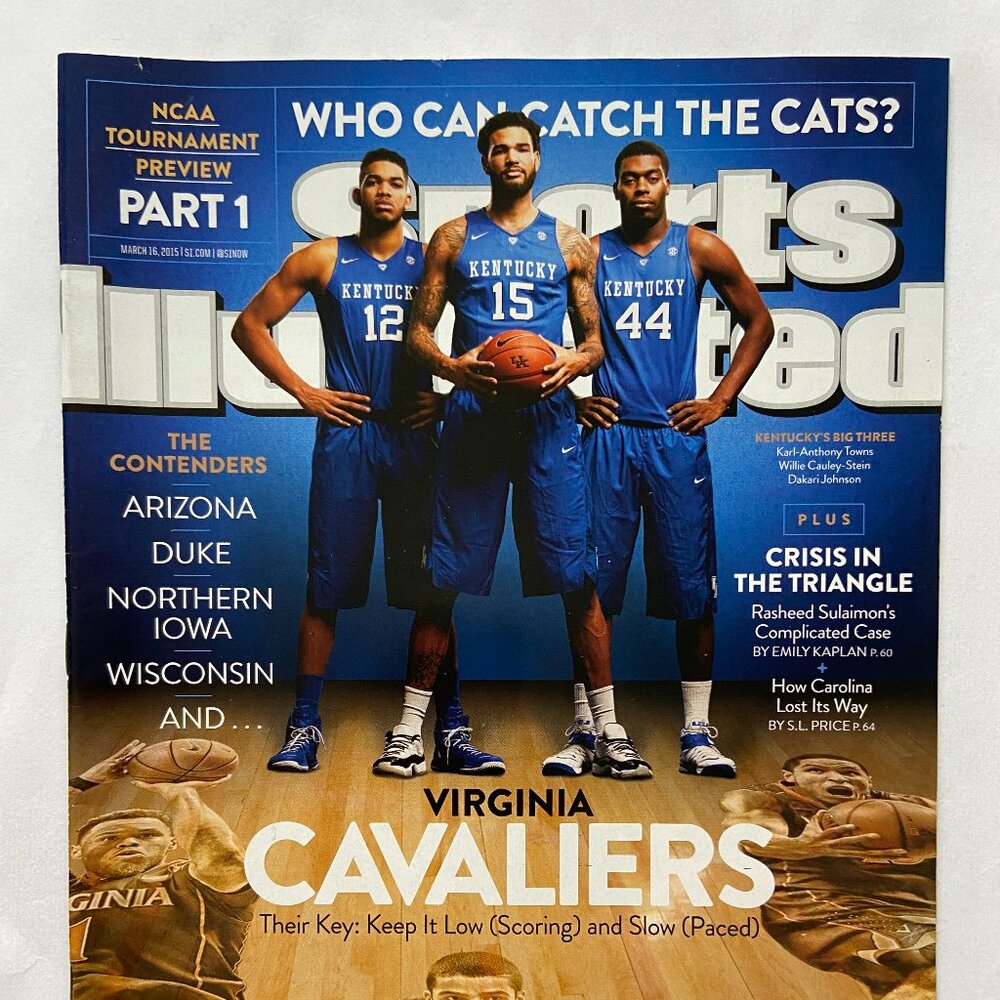 Sports Illustrated Magazine 3/16/2015 Kentucky/Virginia Cover With Label